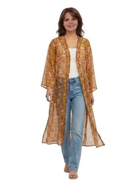 NWT Jessica Simpson Printed Kimono Sz L